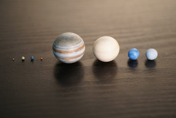 Solar System in a Bottle (to scale)