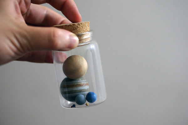 Solar System in a Bottle (to scale)